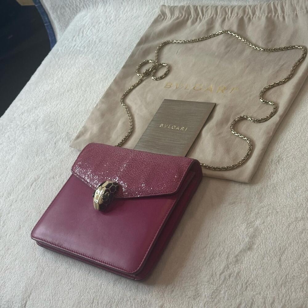 Bvlgari Serpenti Forever Galuchat leather handbag - Picture 2 of 8